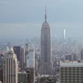 New York skyline with Empire State building in center