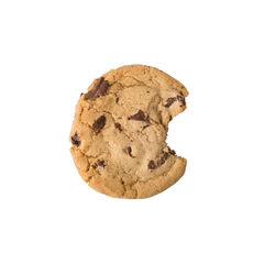 chocolate chip cookie with bite
